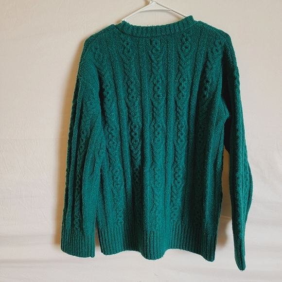 A New Day Green Cardiagan Cable Knit Sweater - Picture 4 of 14